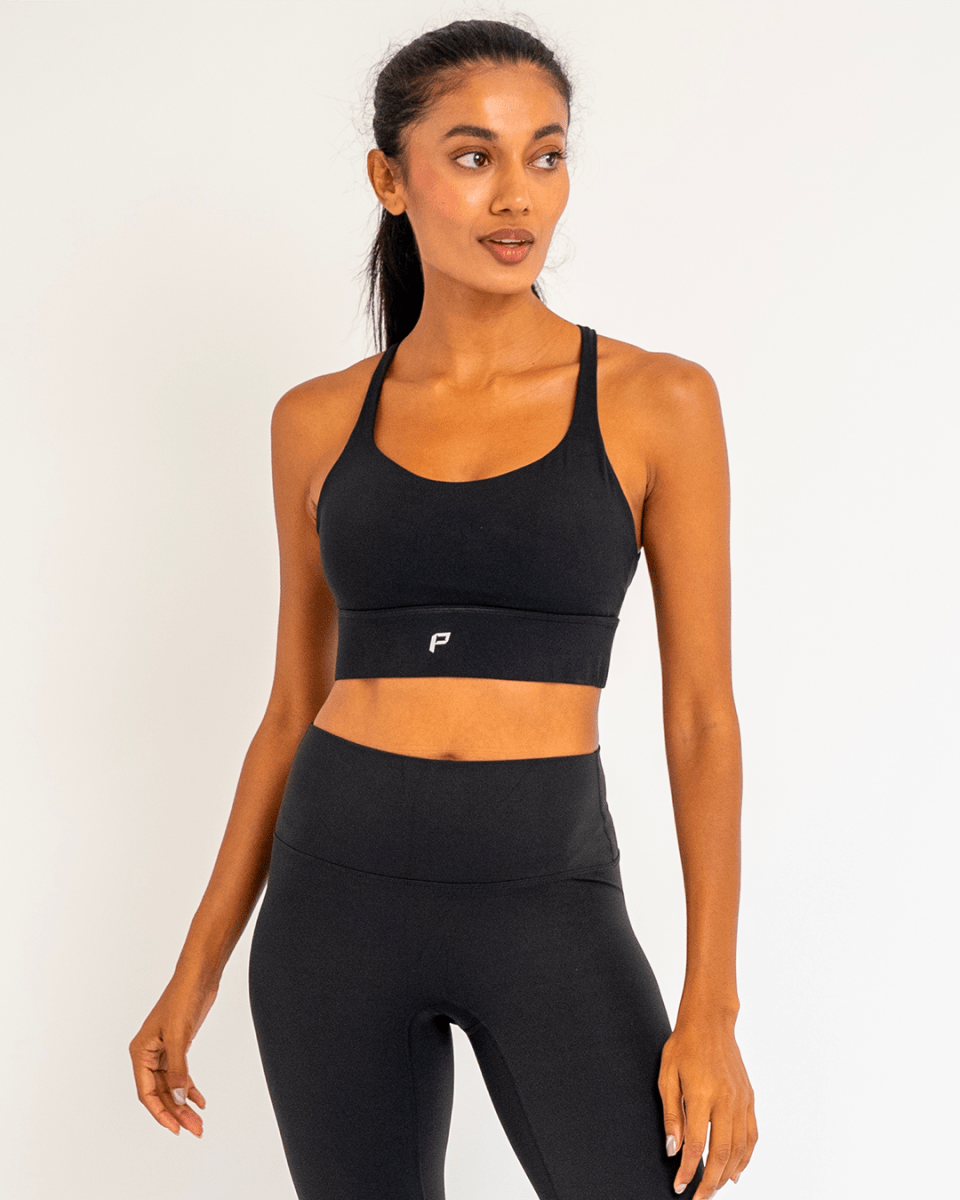 PilaNova Airy Active Strap Top – Fit & Breathable – Black - PilaNova
