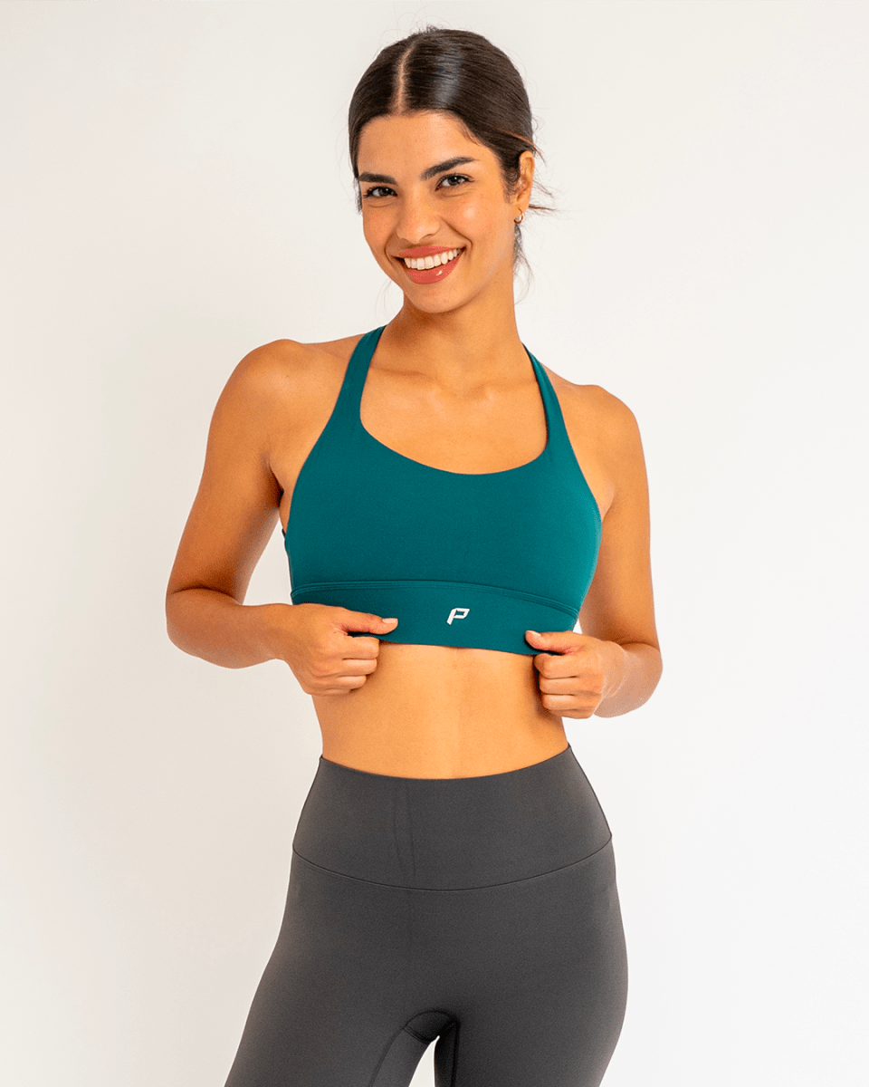 PilaNova Airy Active Strap Top – Fit & Breathable – Turquoise - PilaNova