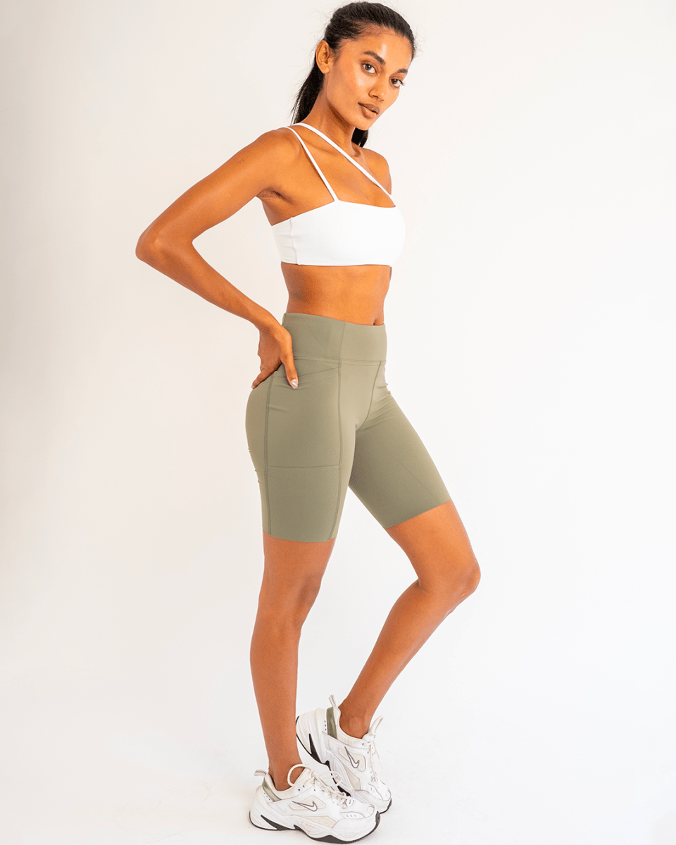 PilaNova Bike Shorts – Breathable & Stretchy – Green - PilaNova