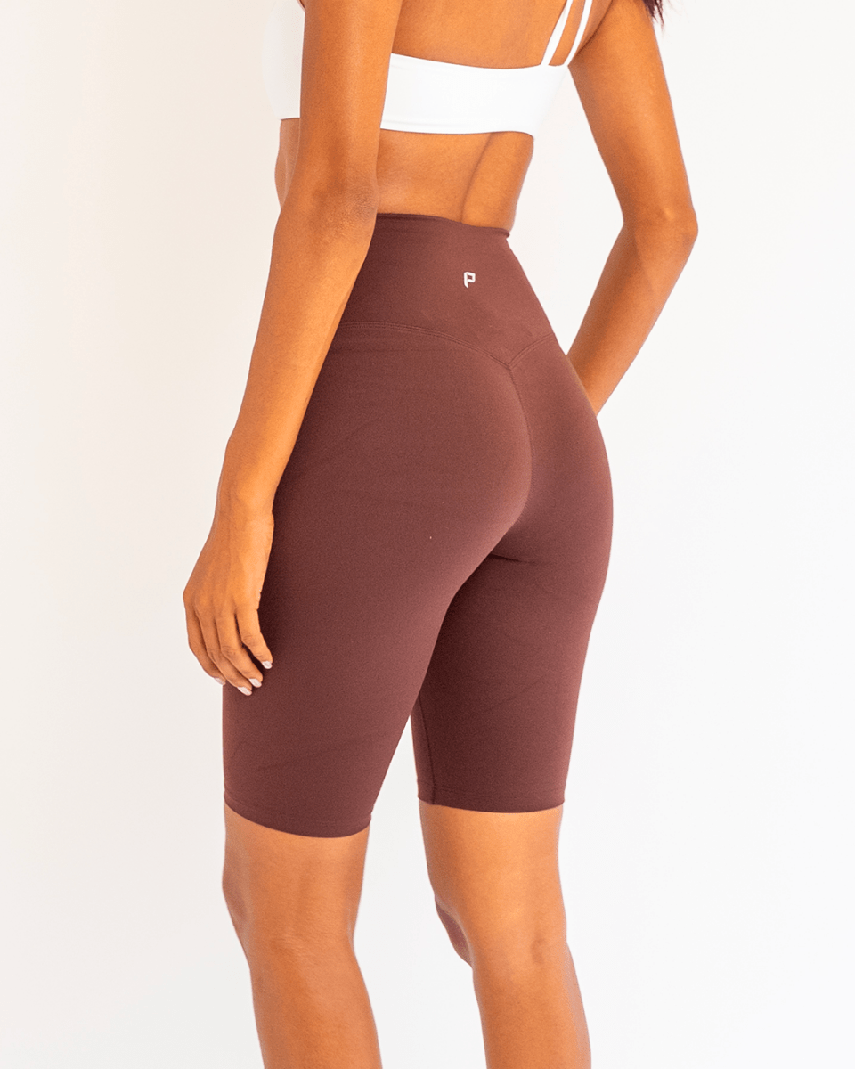 PilaNova Bike Shorts – Soft Comfort & Quick Dry – Chocolate - PilaNova