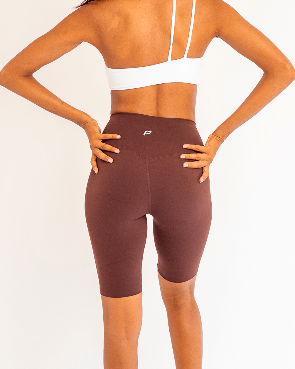 PilaNova Bike Shorts – Soft Comfort & Quick Dry – Chocolate - PilaNova