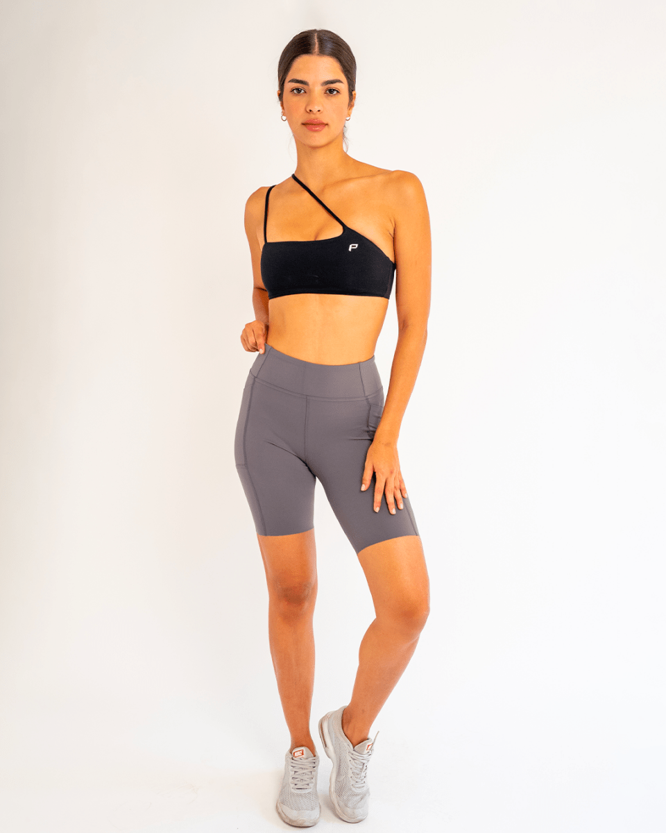 PilaNova Burgundy Bike Shorts – Maximum Comfort & Style – Light Gray - PilaNova