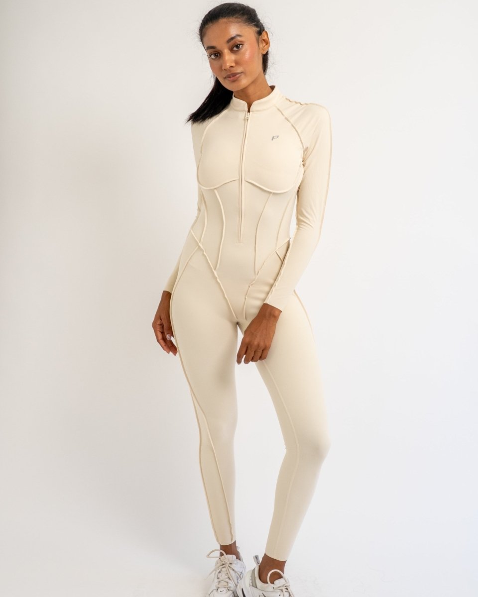 PilaNova Closed - Back Catsuit – Contouring & Sophisticated – Ivory - PilaNova
