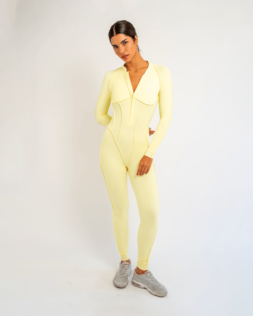 PilaNova Full - Length Catsuit – Sculpting Fit & Open Back – Black - PilaNova