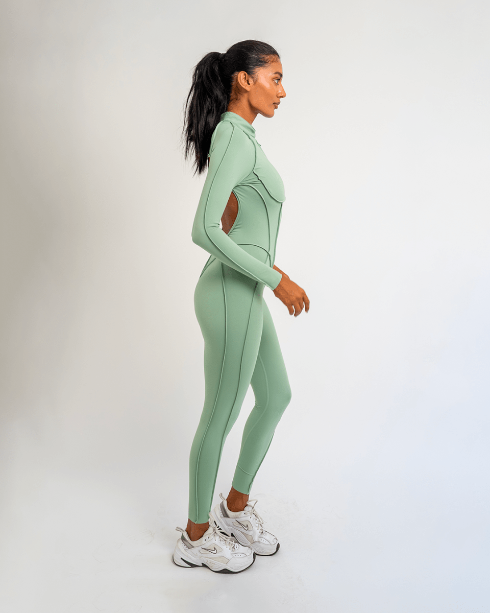 PilaNova Full - Length Catsuit – Sculpting & Open - Back – Black - PilaNova