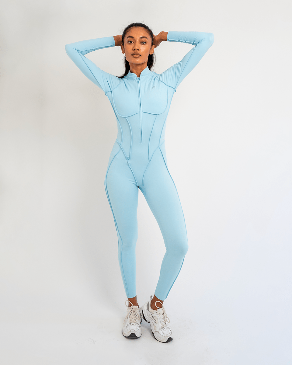 PilaNova Full - Length Catsuit – Sculpting & Open - Back Design – Black - PilaNova