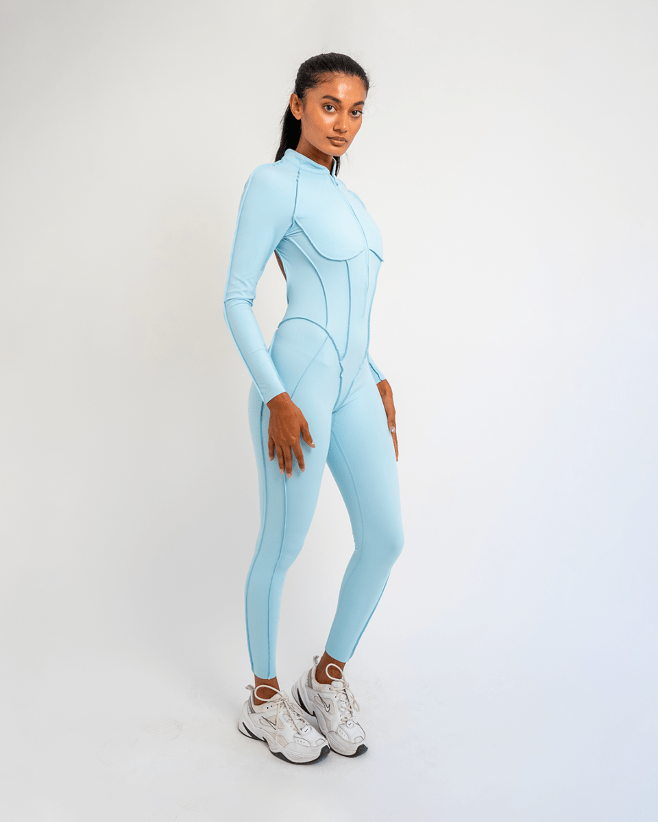 PilaNova Full - Length Catsuit – Sculpting & Open - Back Design – Black - PilaNova