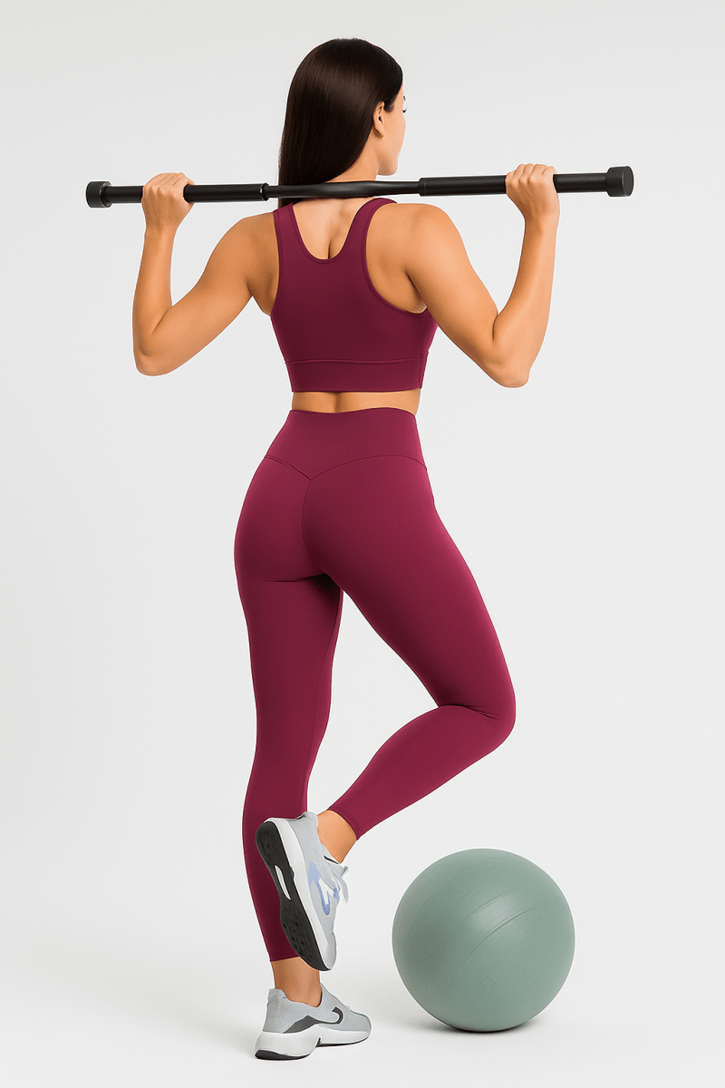 PilaNova High Impact Mesh Leggings – Breathable & Moisture - Wicking – Red Violet - PilaNova