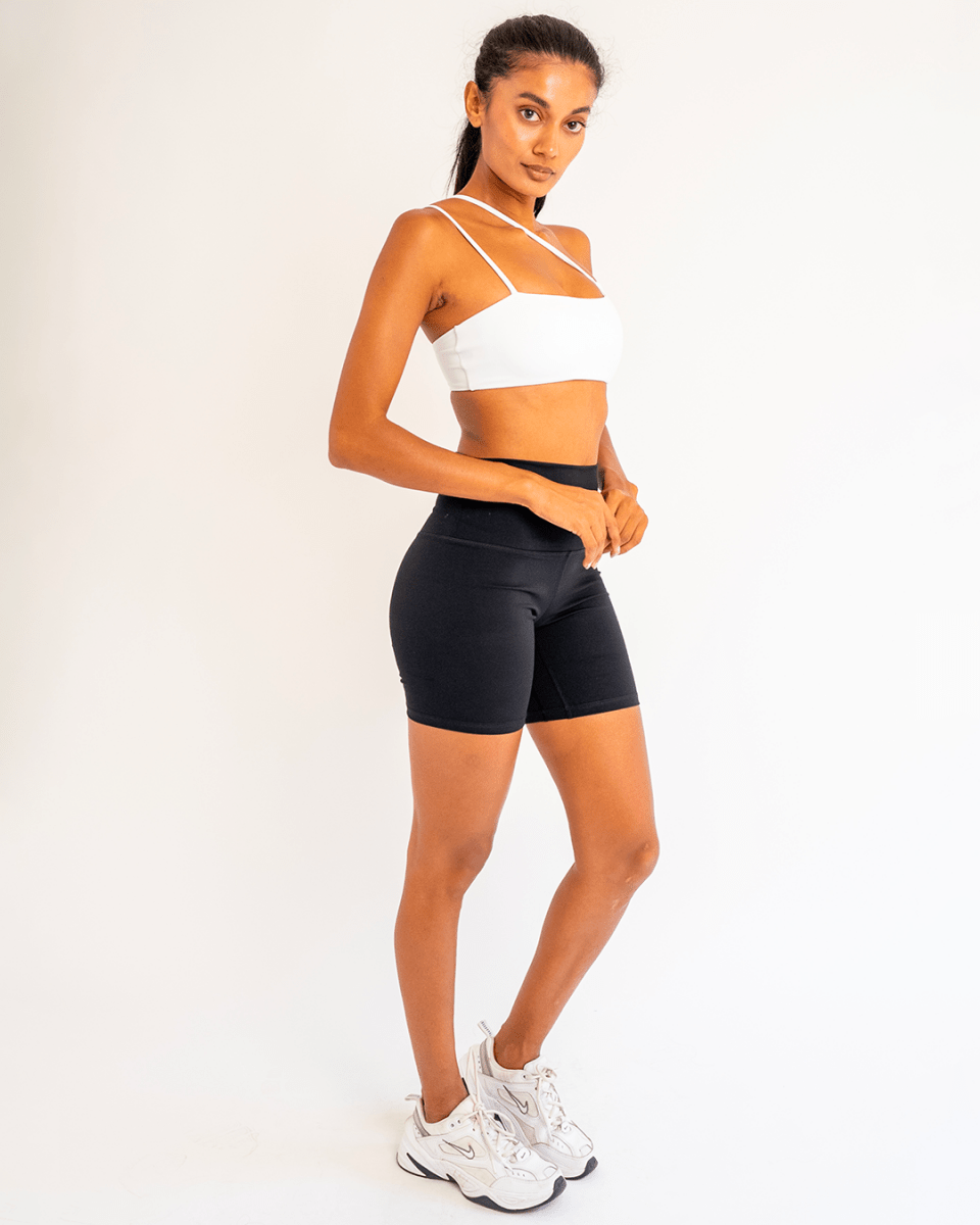 PilaNova High - Waisted Shorts – Buttery Soft & Sleek – Black - PilaNova