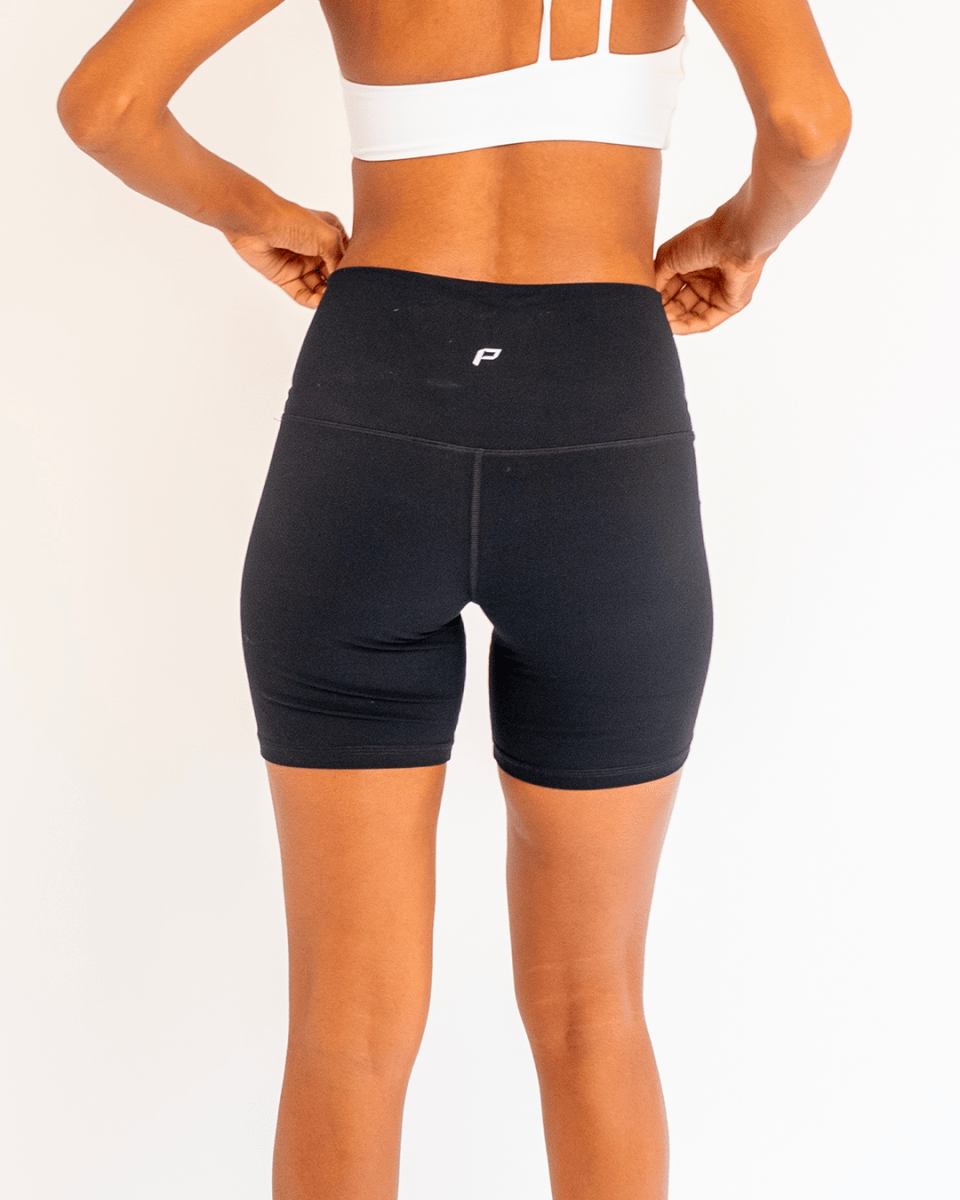 PilaNova High - Waisted Shorts – Buttery Soft & Sleek – Black - PilaNova