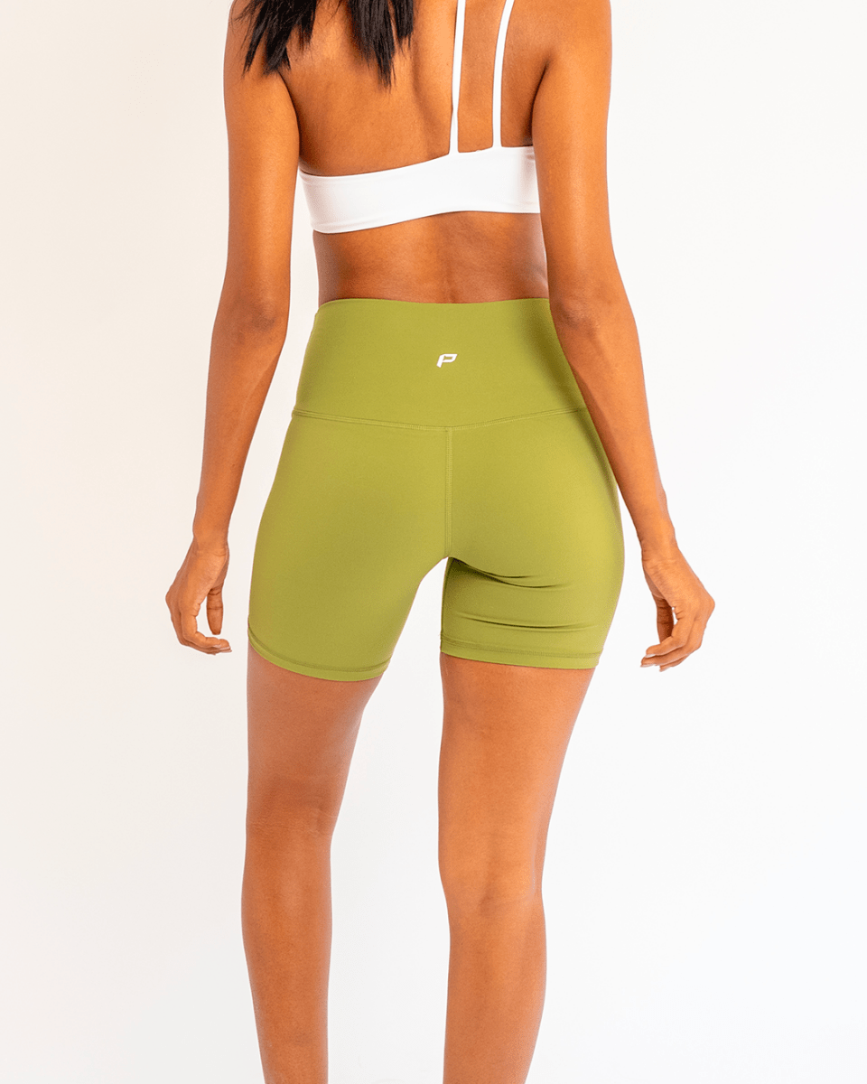 PilaNova High - Waisted Shorts – Buttery Soft & Stylish – Lush Green - PilaNova