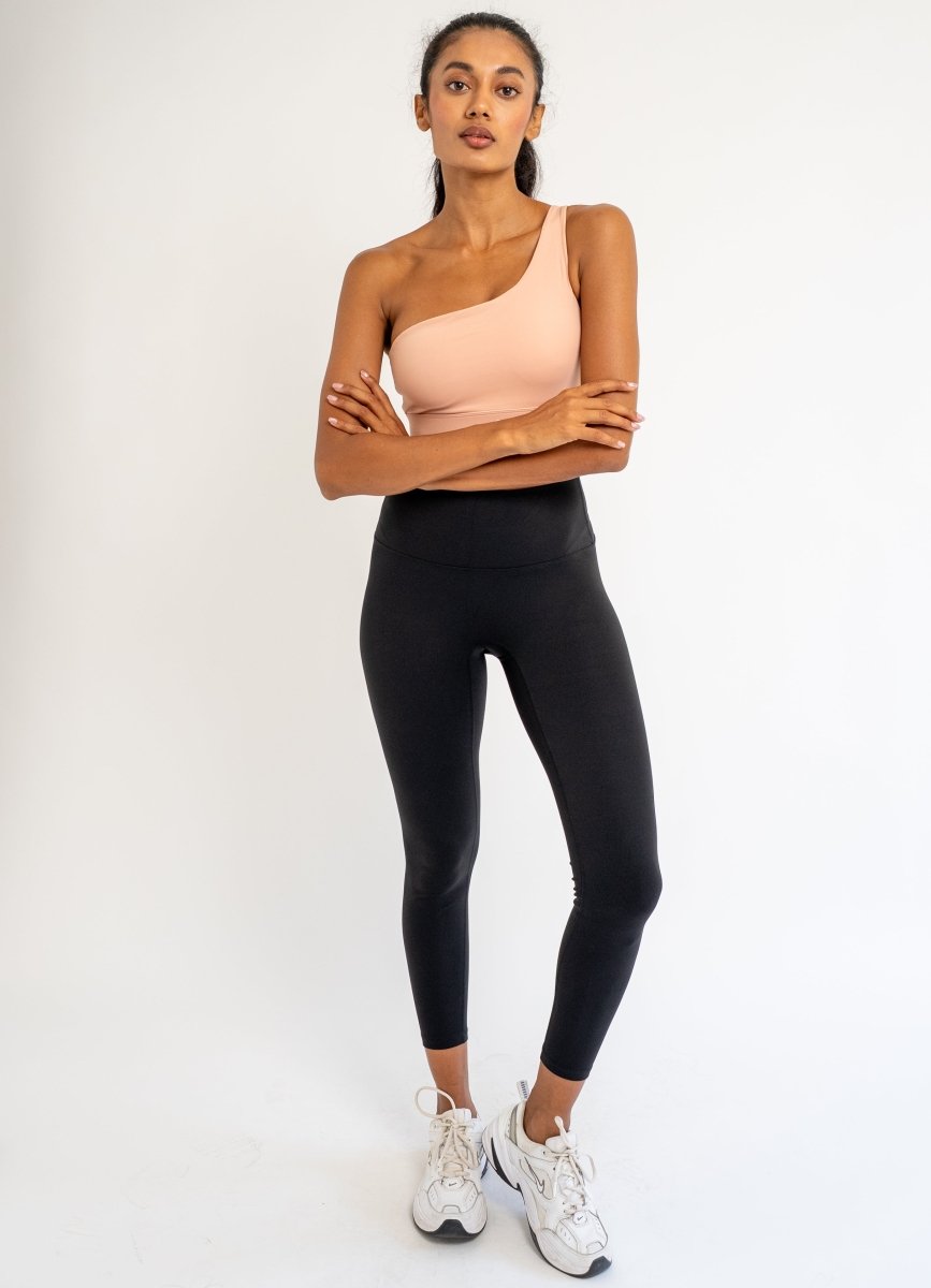 PilaNova One Shoulder Top – Flattering & Comfortable – Pink - PilaNova