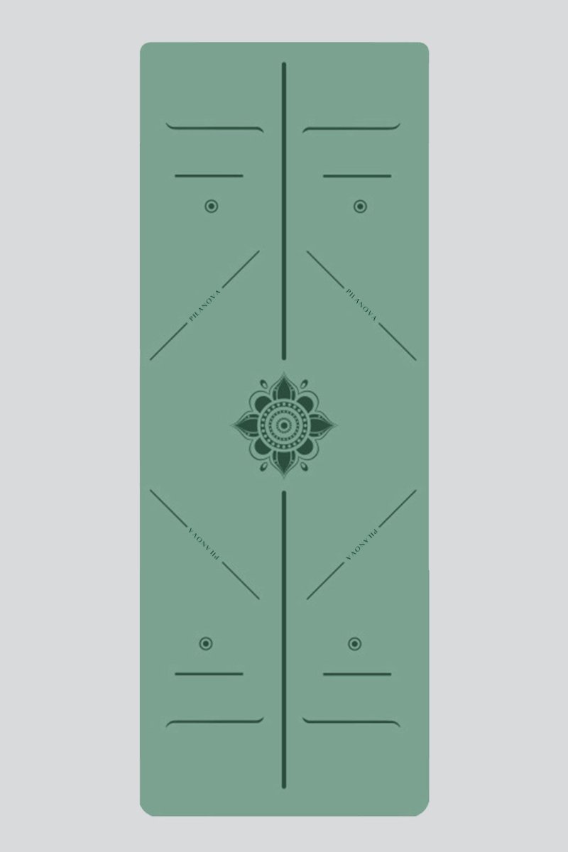 PilaNova Paisley Passion Yoga Mat – Non - Slip & Eco - Friendly - Mint - PilaNova