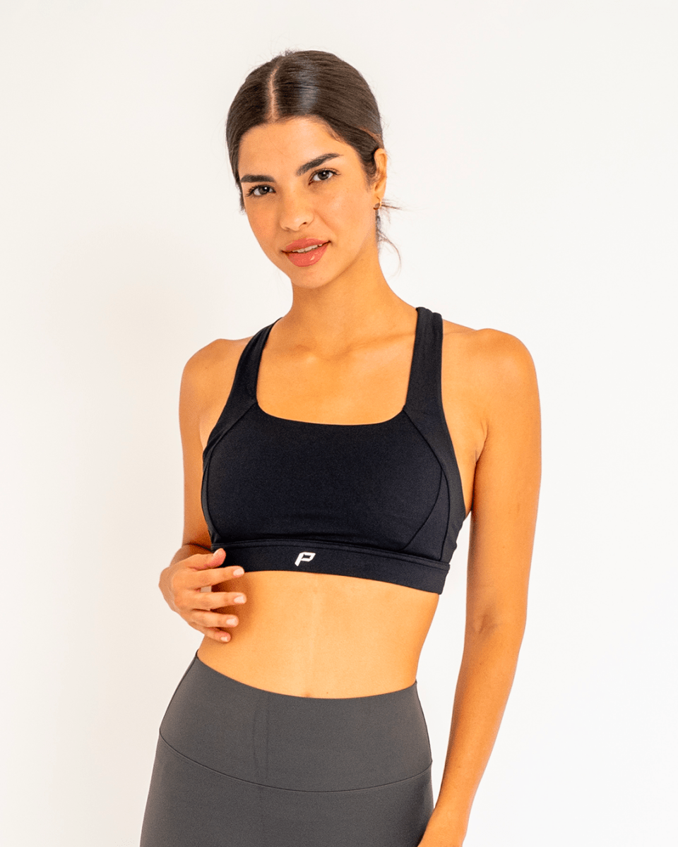 PilaNova Push Up Bra – Premium Support & Crossover – Black - PilaNova