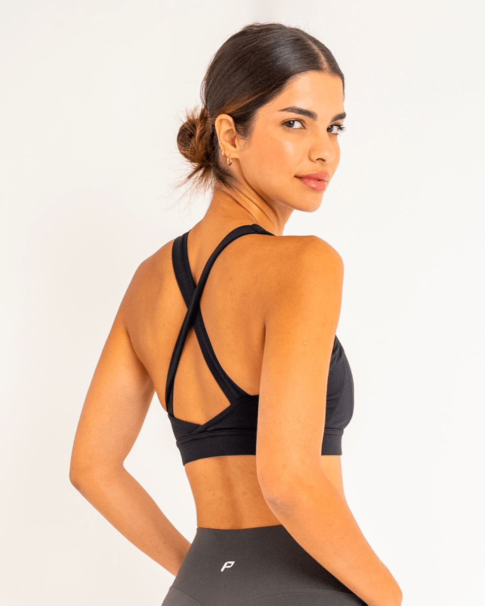 PilaNova Push Up Bra – Premium Support & Crossover – Black - PilaNova