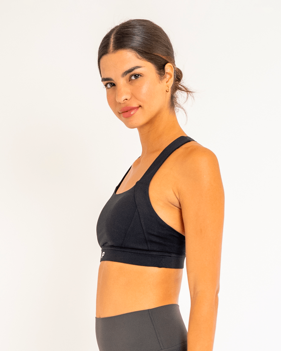 PilaNova Push Up Bra – Premium Support & Crossover – Black - PilaNova