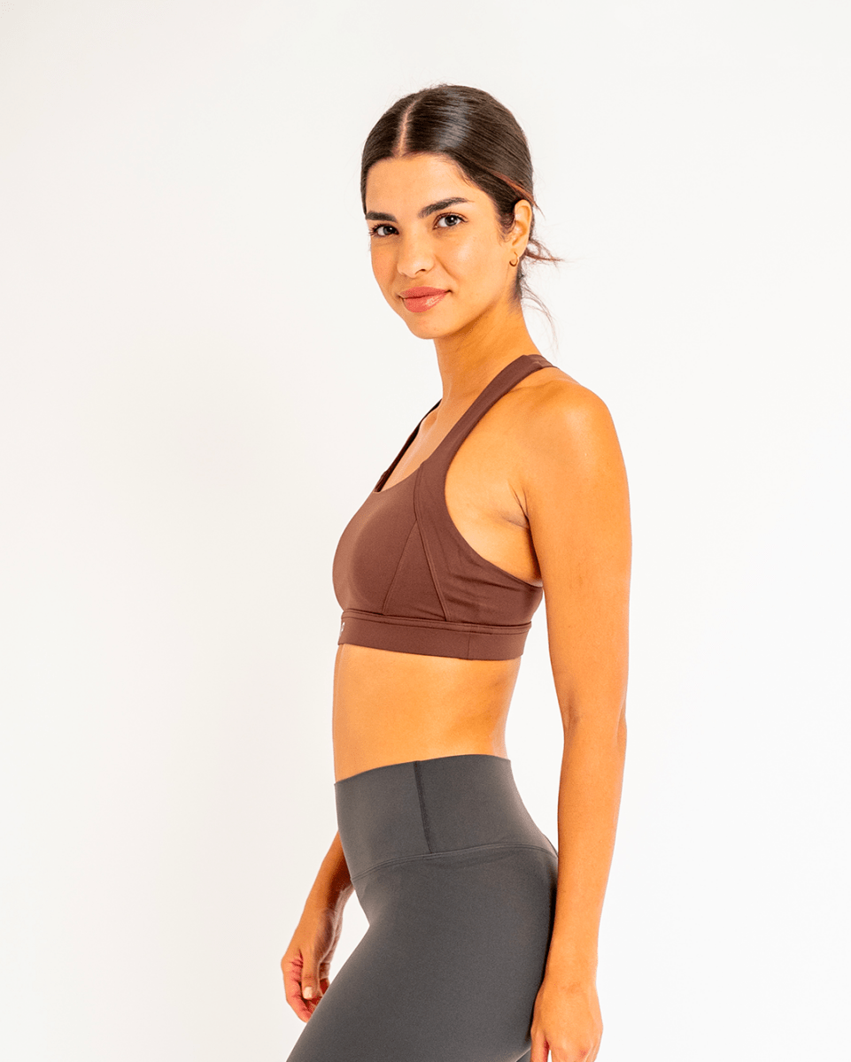 PilaNova Push - Up Bra – Premium Support & Crossover – Brown - PilaNova