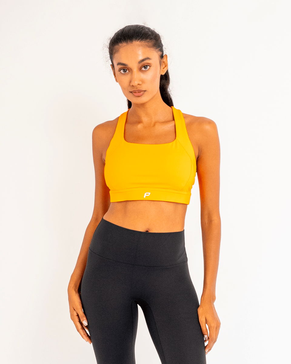 PilaNova Push - up Bra – Premium Support & Crossover – Orange - PilaNova