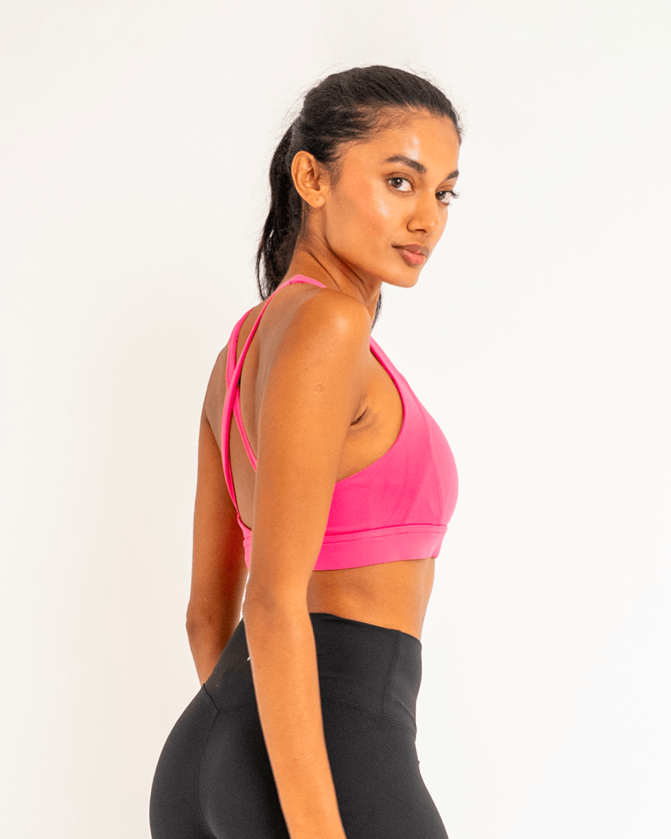 PilaNova Push - Up Bra – Premium Support & Crossover – Pink - PilaNova