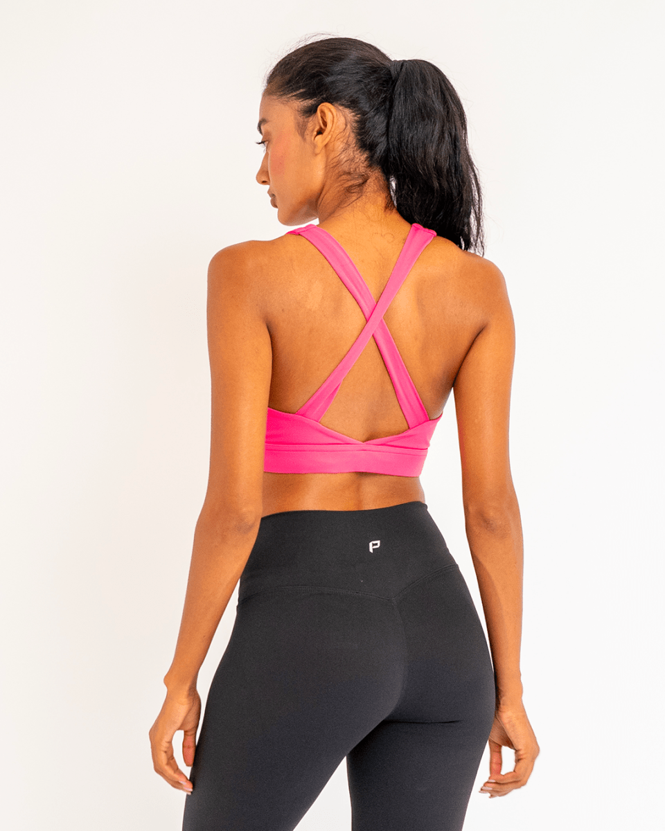 PilaNova Push - Up Bra – Premium Support & Crossover – Pink - PilaNova