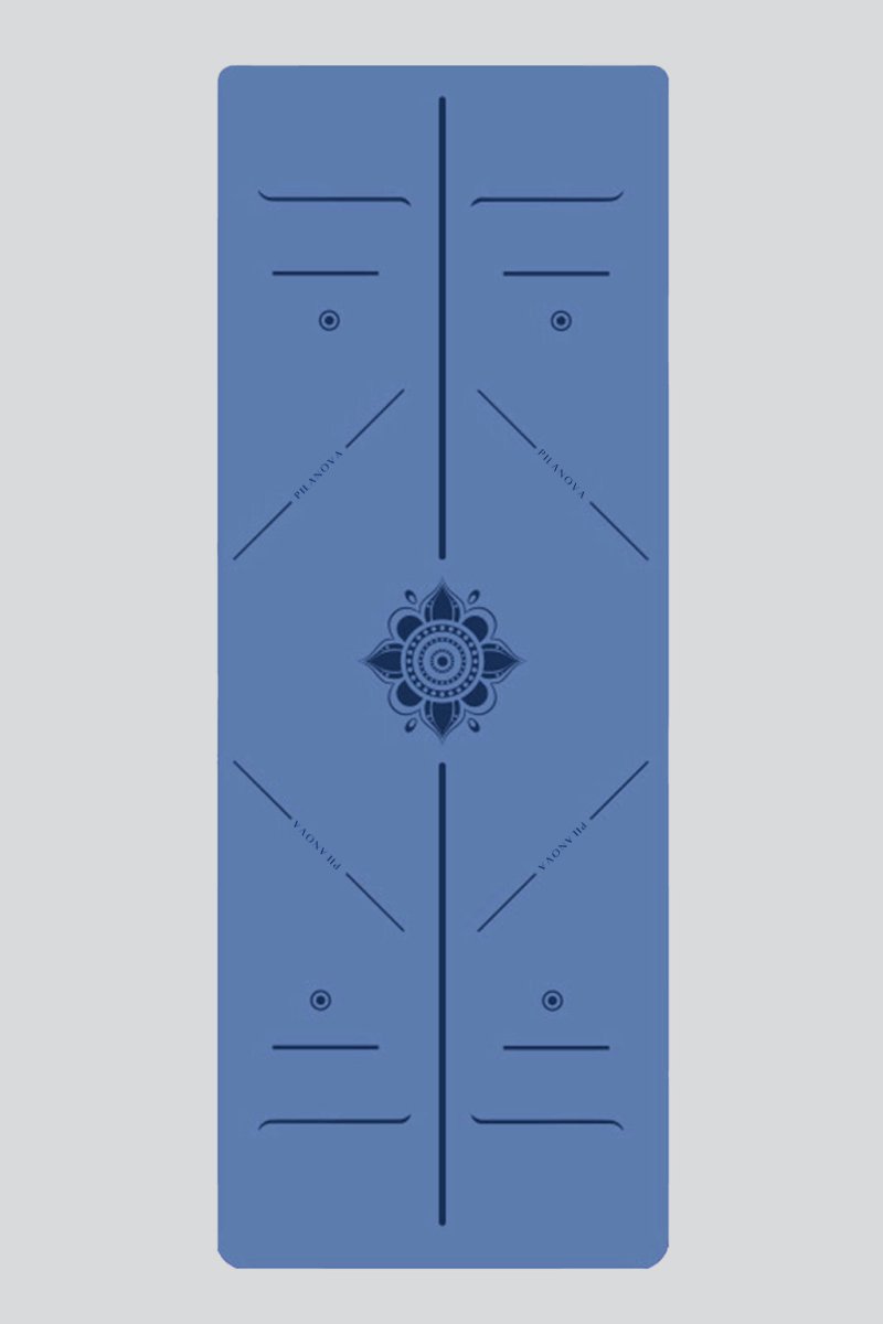 PilaNova Radiant Sun Yoga Mat – Non - Slip & Eco - Friendly – Blue - PilaNova