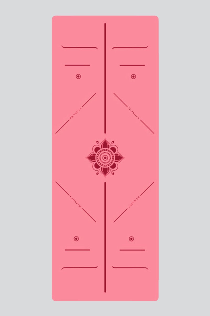 PilaNova Rainbow Yoga Mat – Non - Slip & Eco - Friendly - Pink - PilaNova