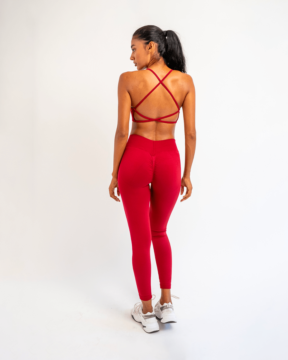 PilaNova Set Legging – Comfortable & Supportive – Red - PilaNova