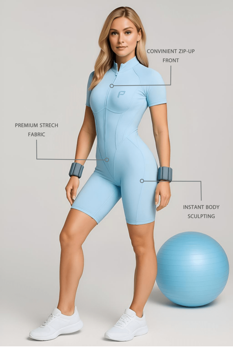 PilaNova Sleek Shorts Catsuit – Chic Design & Comfortable Fit - PilaNova