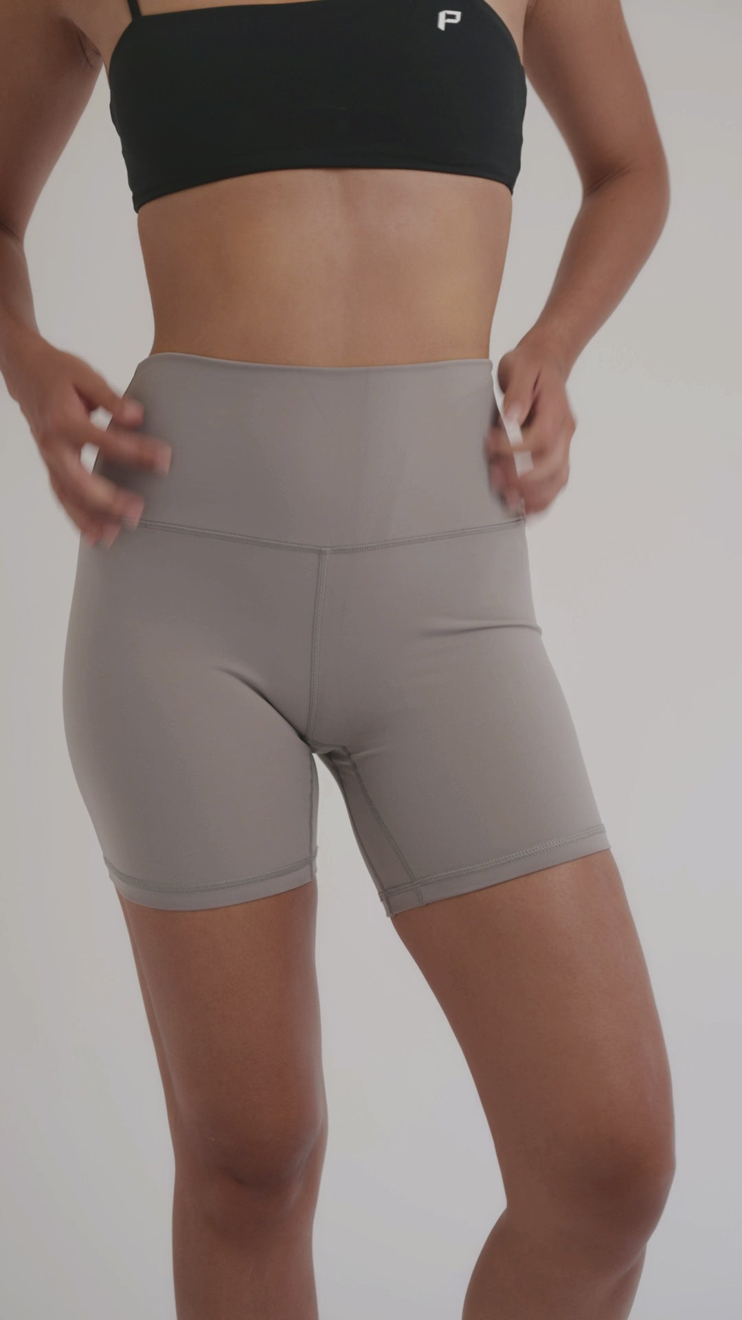 Load video: PilaNova High Impact Mesh Shorts – Breathable &amp; Quick-Dry – Gray