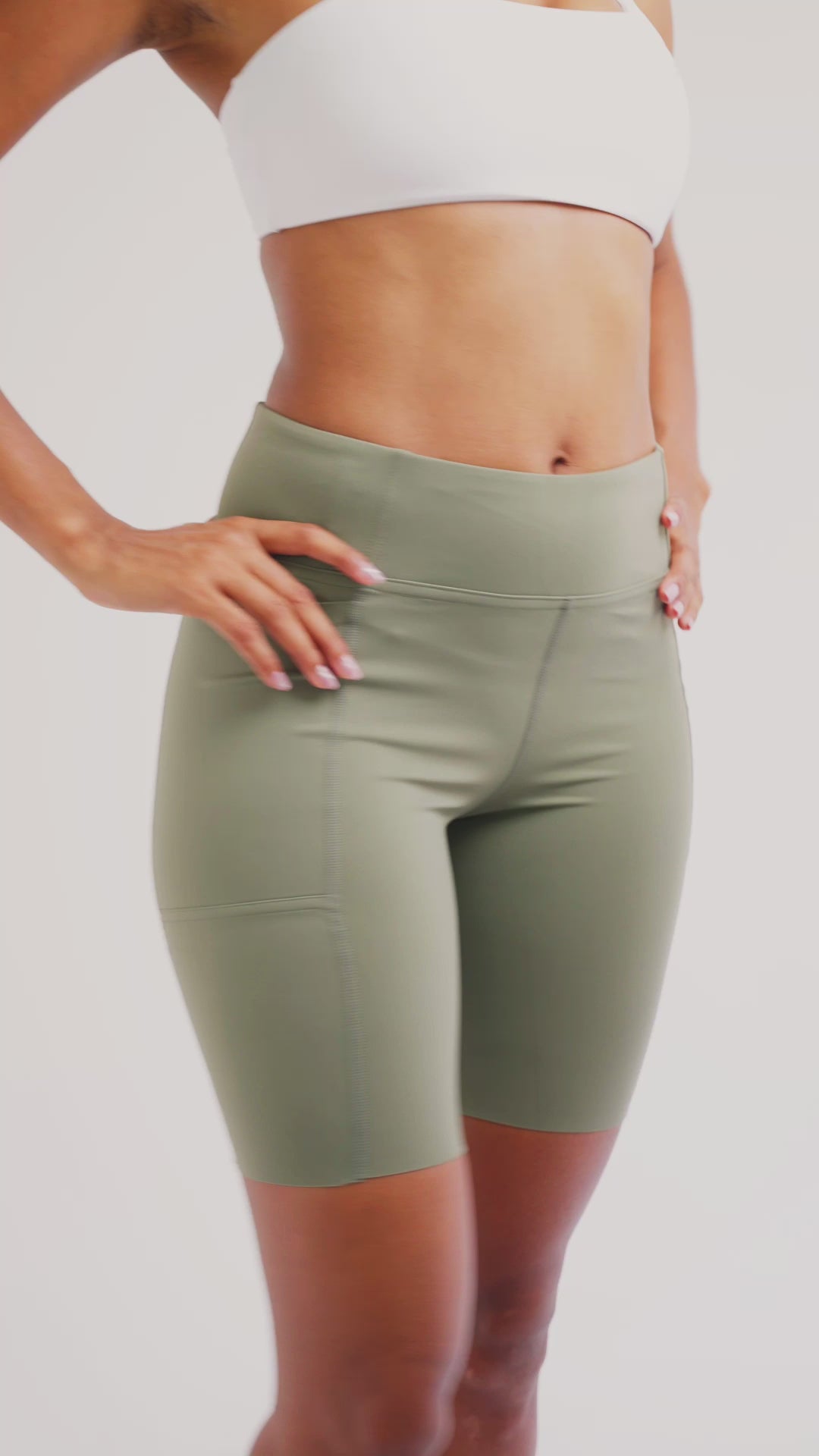 Load video: PilaNova Bike Shorts – Breathable &amp; Stretchy – Green