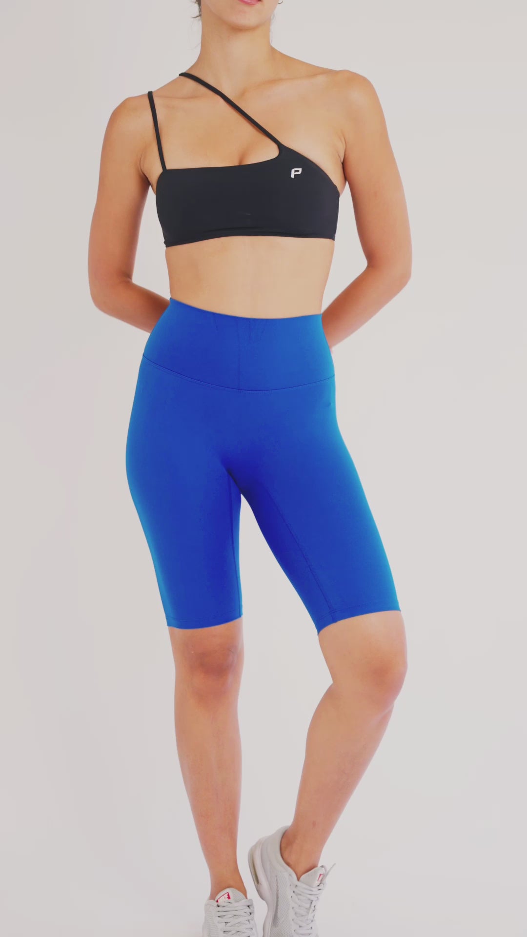 Load video: PilaNova Bike Shorts – Soft Comfort &amp; Quick Dry – Electric Blue