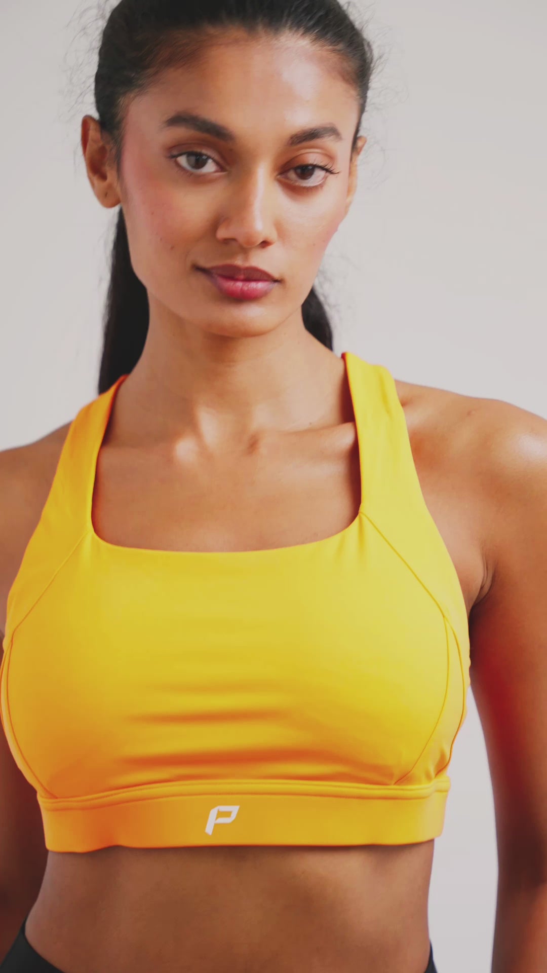 Load video: PilaNova Push-up Bra – Premium Support &amp; Crossover – Orange